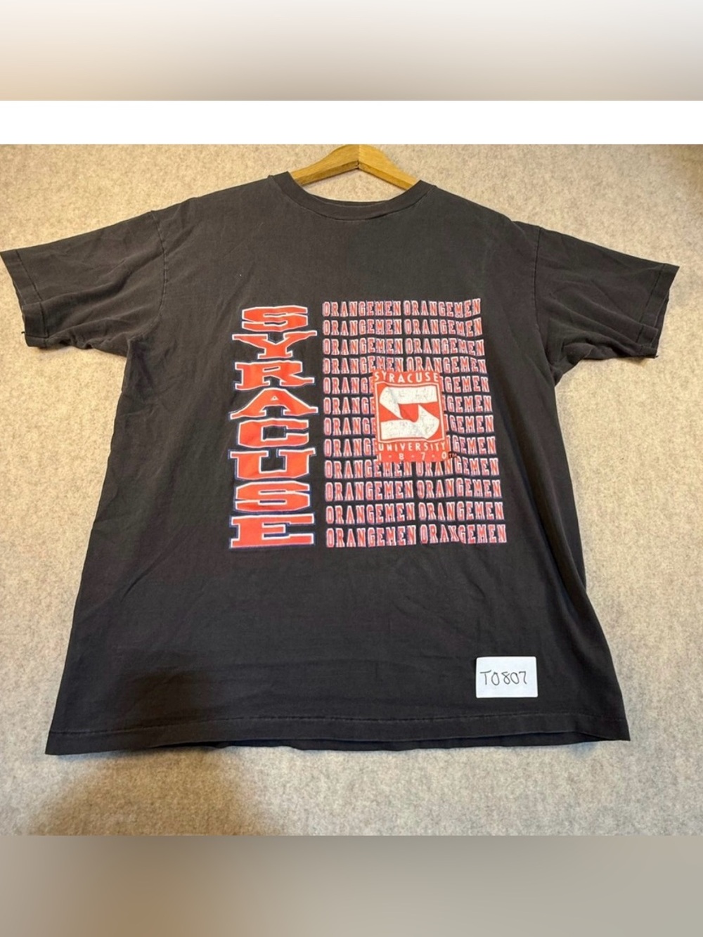 Vintage Logo Syracuse University Short-Sleeve Graphic Tee - 90’s